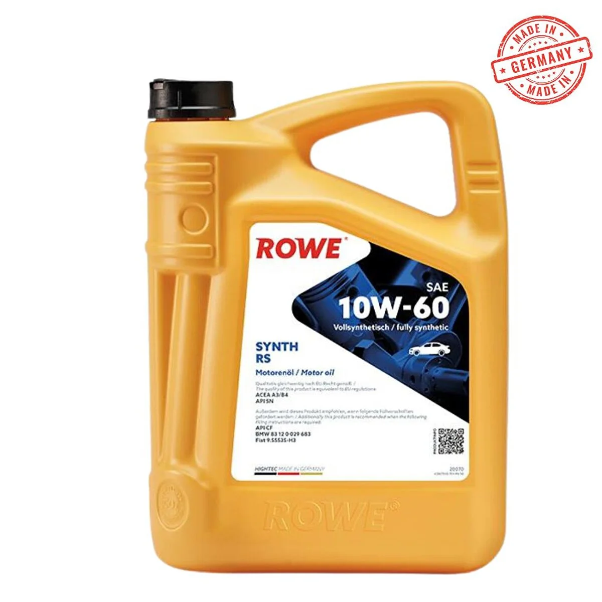 Rowe Hightec Synth Rs Sae 10w-60 Motor Yaği 5 Litre Motor Yağı Fiyatı