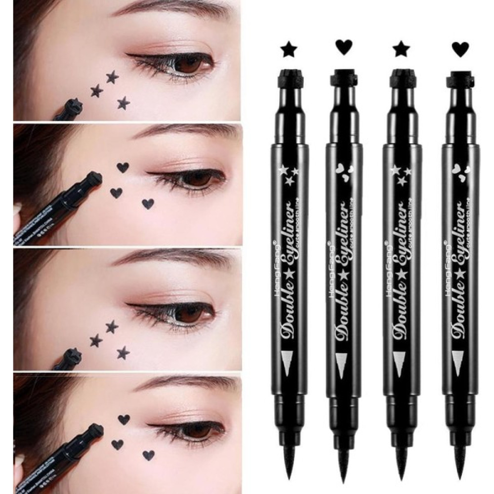 Rowenarose 4lü Çift Taraflı Yıldız ve Kalp Desenli Kalem Eyeliner Eyeliner - 277 Eyeliner Fiyatı