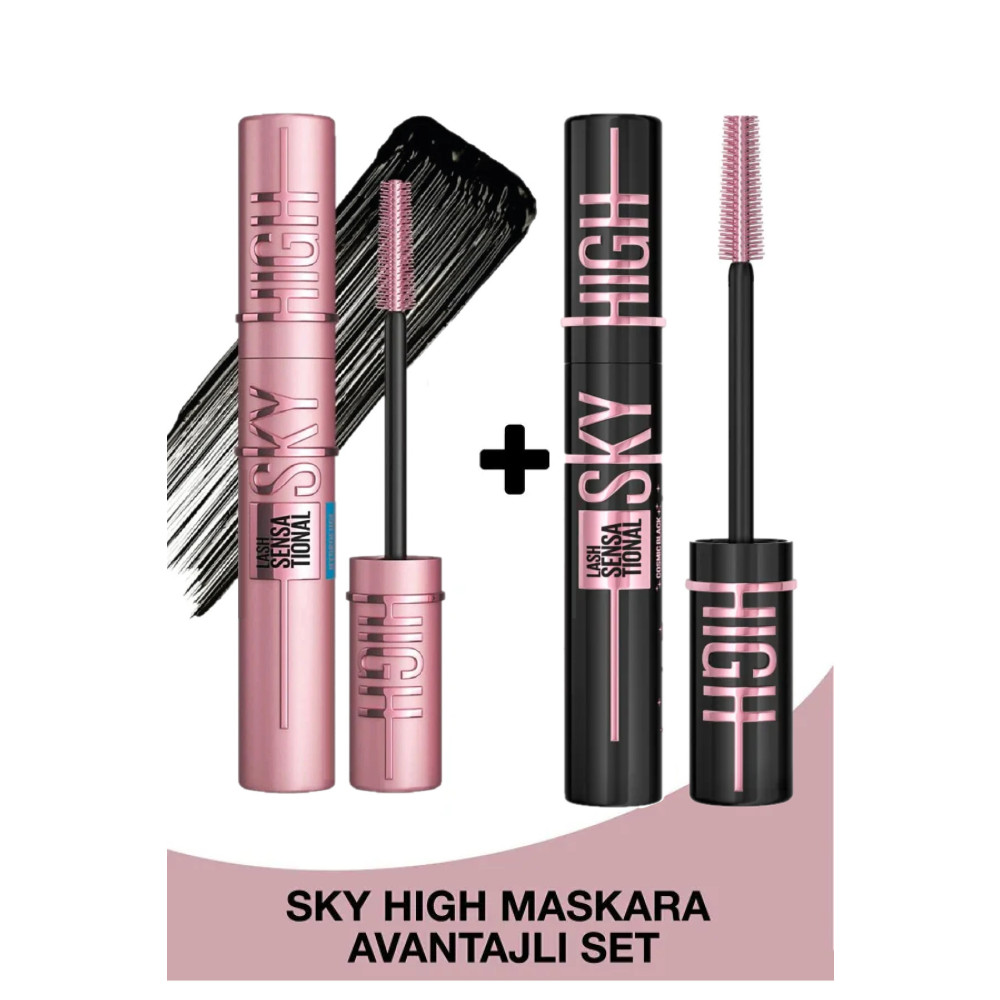 ROWENAROSE Sky High Maskara Pembe & Sky High Maskara Siyah Mascara Set Rimeller / Maskaralar Fiyatı