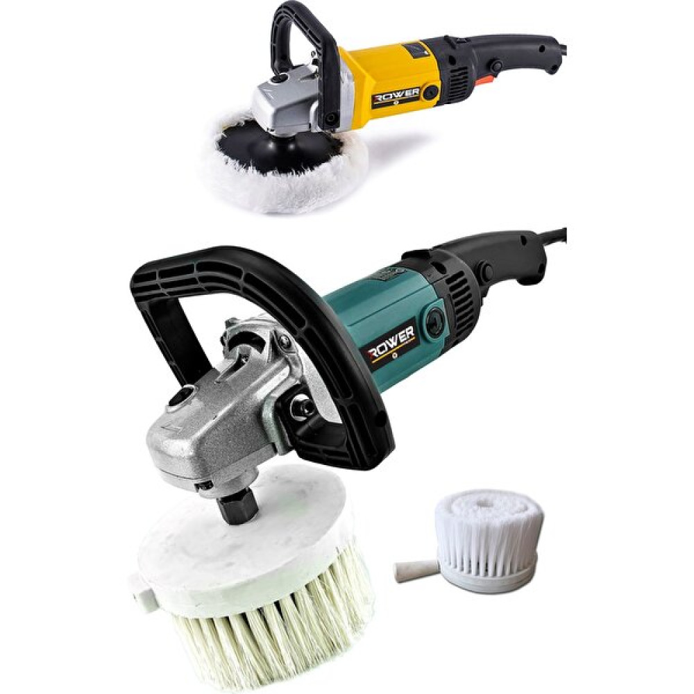Rower RWRX-1200DO Alman Dizayn Devir Ayarlı Polisaj Makinası 1200W Koltuk Fırçalama Dönen Fırça Cila / Polisaj Makinesi Fiyatı