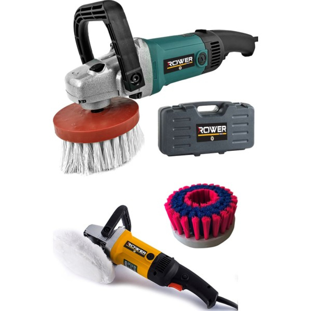 Rower RWRX-1200DU Alman Dizayn Devir Ayarlı Polisaj Makinası 1200W Koltuk Fırçalama Makinası Cila / Polisaj Makinesi Fiyatı