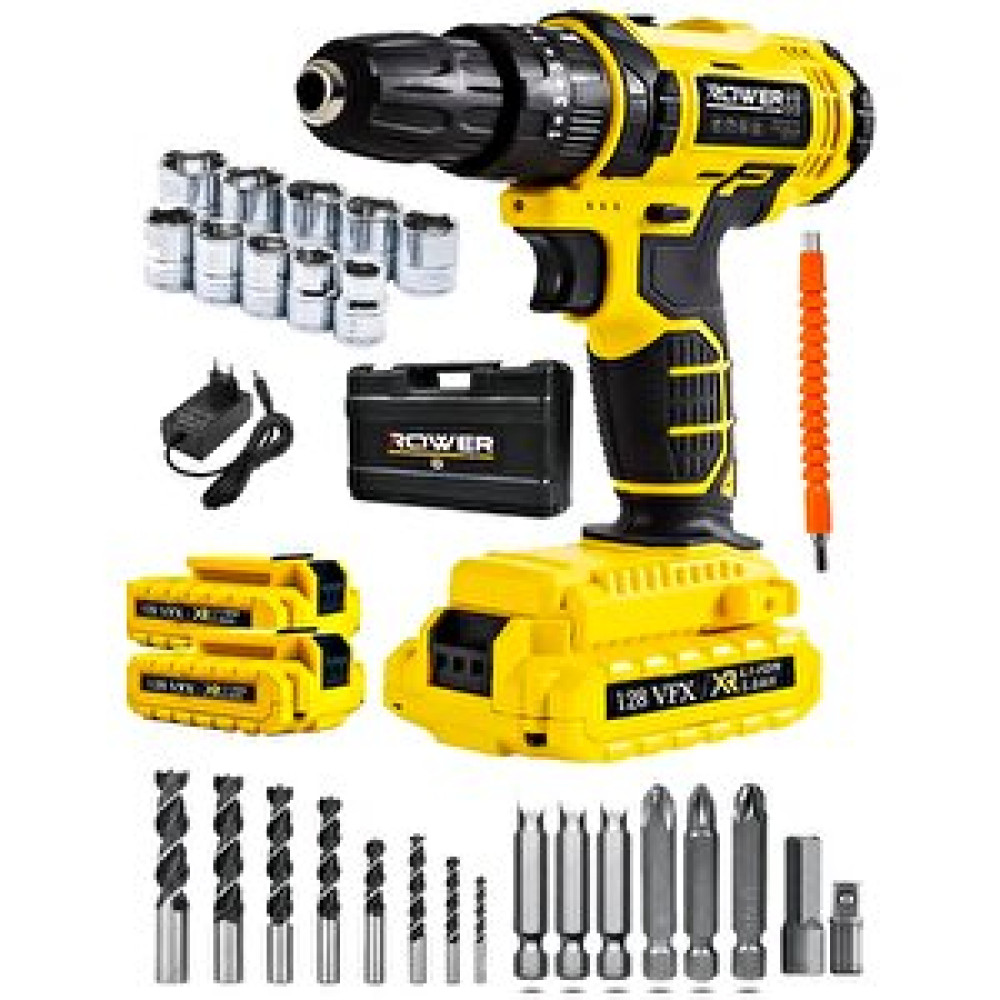 Rowermax 128 Vfx Çift Akülü Çelik Şanzıman Lion Akü Darbeli Matkap Akülü Vidalama Seti Matkaplar Fiyatı