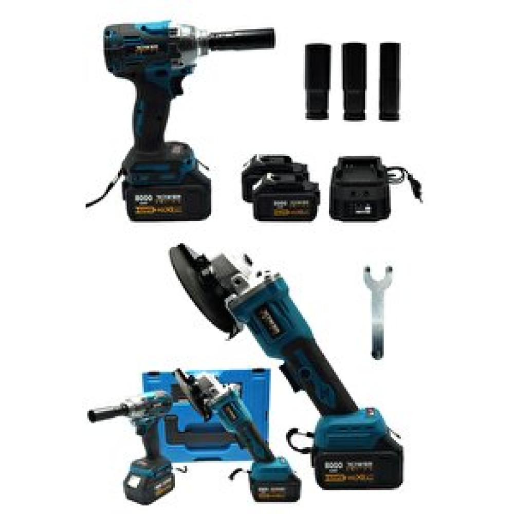Rowermax 2568vfx 42 V Çift Akülü Taşıma Çantalı Profesyonel Bijon Sökme -taşlama Seti İkili Set Taşlama Makinesi Fiyatı