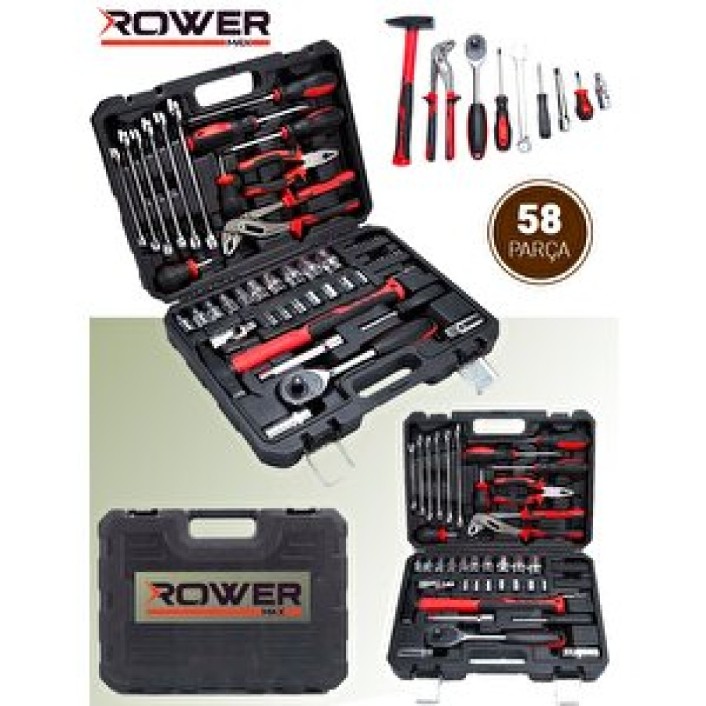Rowermax 58 Parça Lokma Anahtar Takımı 1- 4 Ve 1- 2 El Aletleri Seti Lokma Takımı Fiyatı