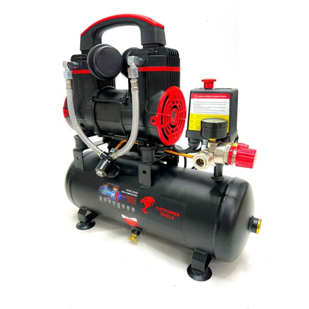 Rowermax Catpower 1110 Sessiz Yağsız 8 Lt Kompresör 1.5 Hp Ful Bakır Sargı Premium Seri Hızlı Dolum Kompresör Hava Kompresörü Fiyatı
