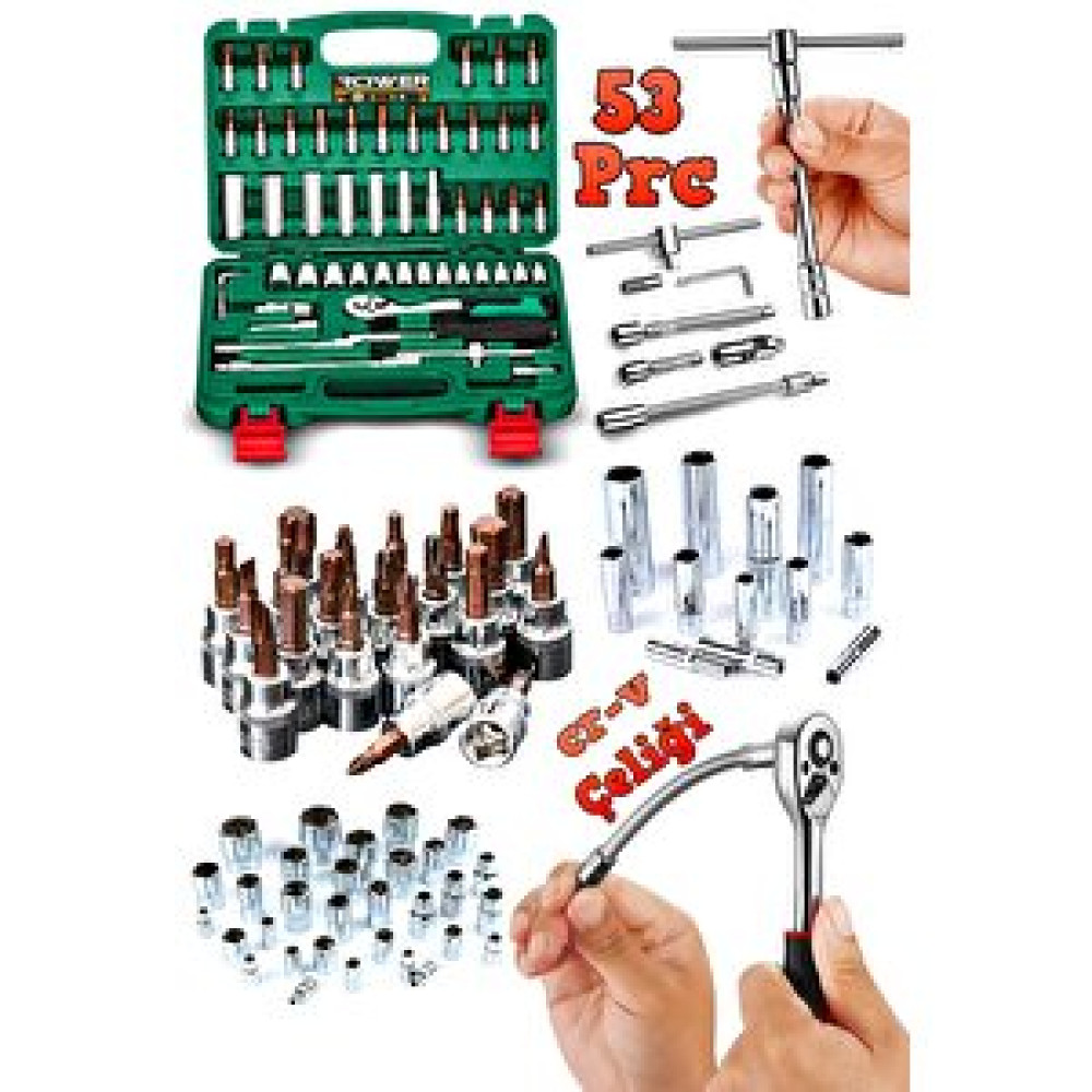 Rowermax Germany Cr-v Max 1/4 Cırcırlı 53 Parça Lokma Anahtar Takımı Bits Uç Seti Tam Set Usta Lokma Seti Lokma Takımı Fiyatı