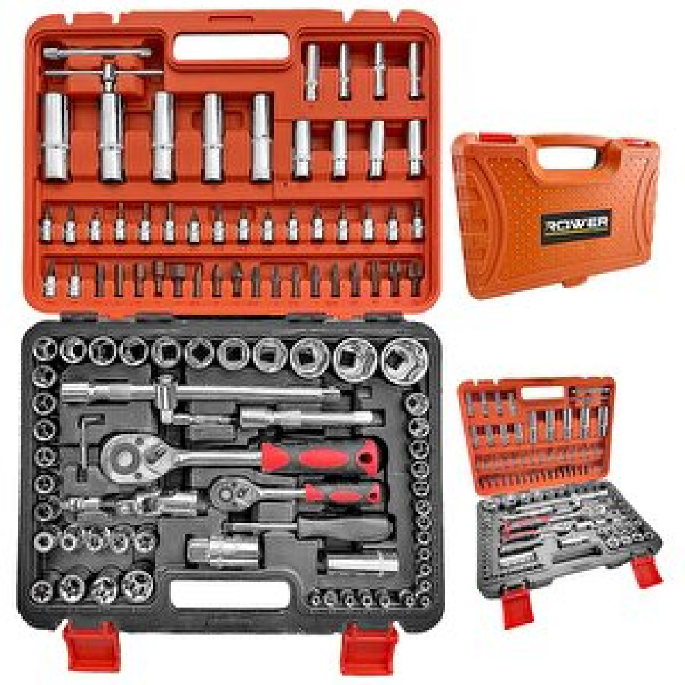 Rowermax Profesyonel 1/2 Ve 1/4 Cırcırlı Lokma Anahtar Takımı Bits Uç Seti 108 Parça Lokma Takımı Fiyatı