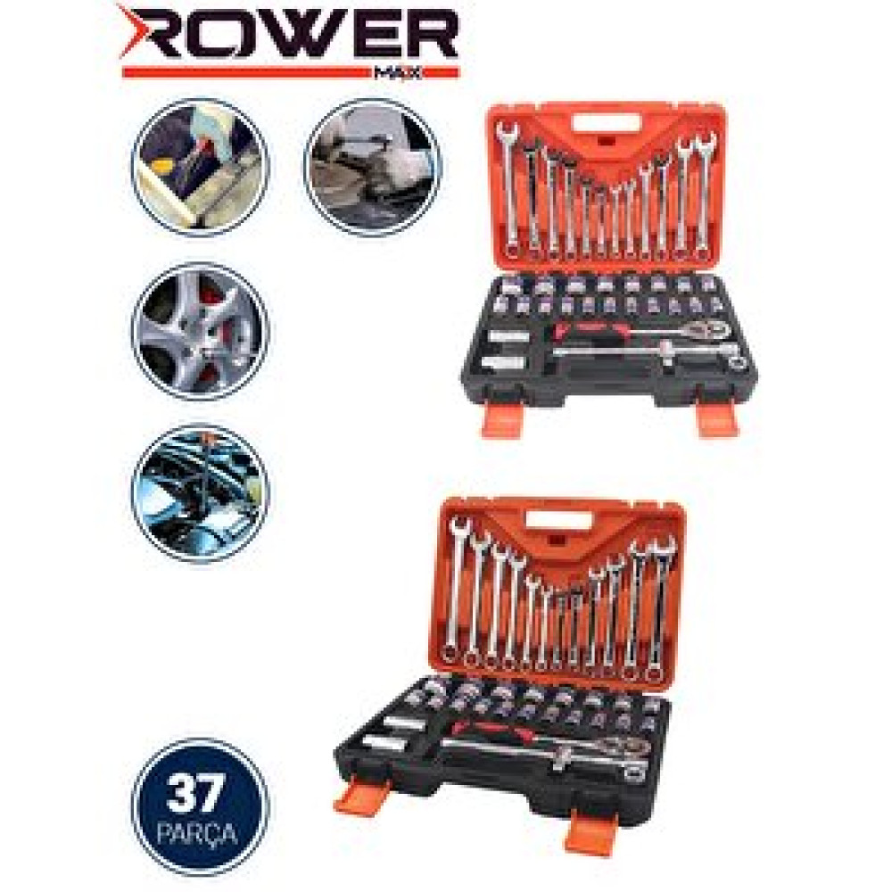Rowermax Profesyonel Lokma Takımı 1/2 Cr-v Çeliği (37 Parça) Lokma Takımı Fiyatı