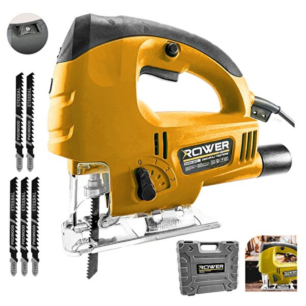 Rowermax Rwrx-2071S Lazerli Pandüllü Açı Ayarlı Kademeli 650 W Dekupaj Testere ve 5 Bıçak Meyve Sıkacakları Fiyatı