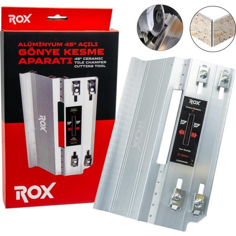 ROX 0288 Seramik İçin Alüminyum 45° Açılı Gönye Kesme Aparatı Oto Boyaları Fiyatı