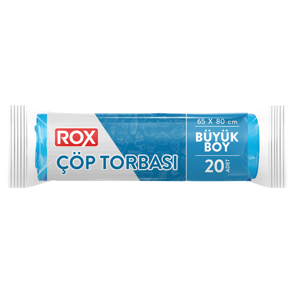 Rox Çöp Torbası Büyük Boy 65 x 80 cm 20'li Çöp Poşetleri Fiyatı