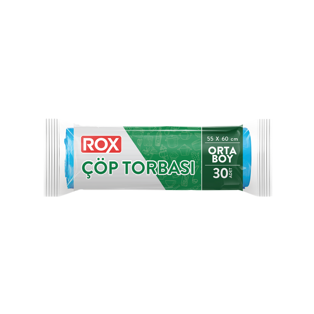 Rox Çöp Torbası Orta Boy 55x60 cm 30'lu Çöp Poşetleri Fiyatı
