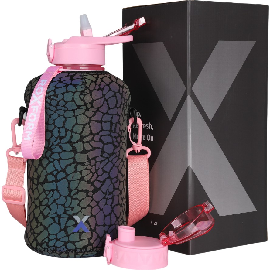 Roxform Suluk Matara 2200 Ml, Premium Pp Malzeme, Sağlıklı Bpa & Bps Içermez, Kılıflı, Çift Kapaklı, Koku Yapmaz, Sızdırmaz ve Dayanıklı, Leopar Kı... Diğer Fiyatı