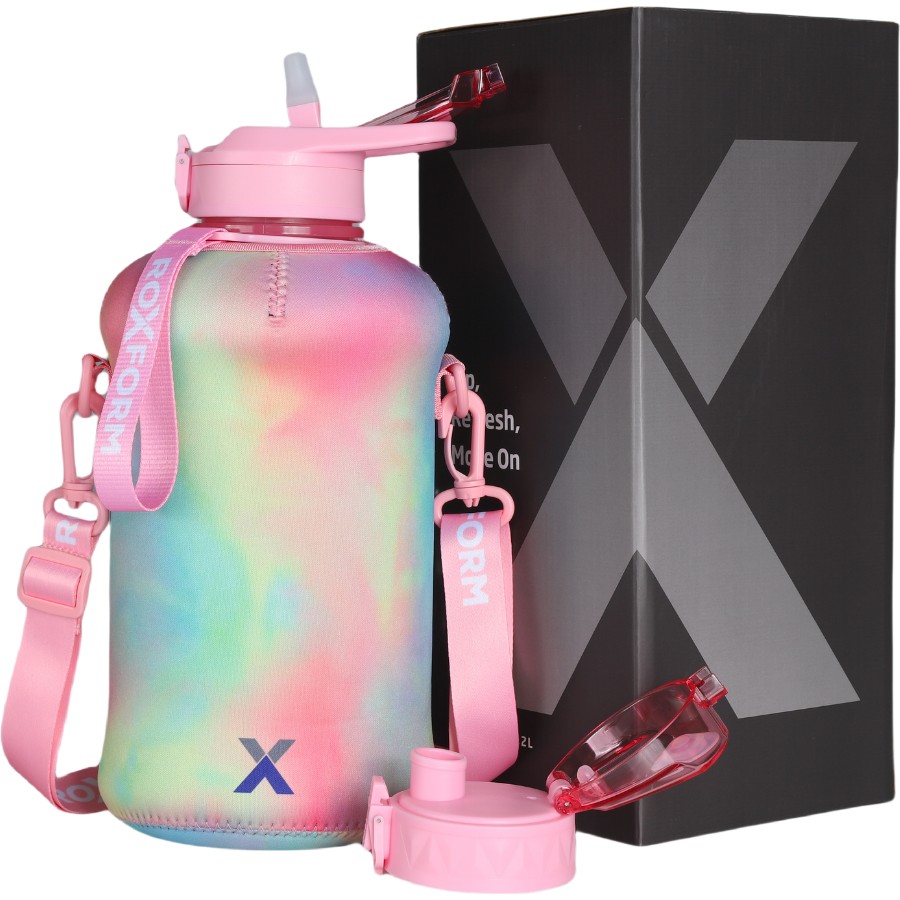 Roxform Suluk Matara 2200 Ml, Premium Pp Malzeme, Sağlıklı Bpa & Bps Içermez, Kılıflı, Çift Kapaklı, Koku Yapmaz, Sızdırmaz ve Dayanıklı, Renkli Kı... Diğer Fiyatı