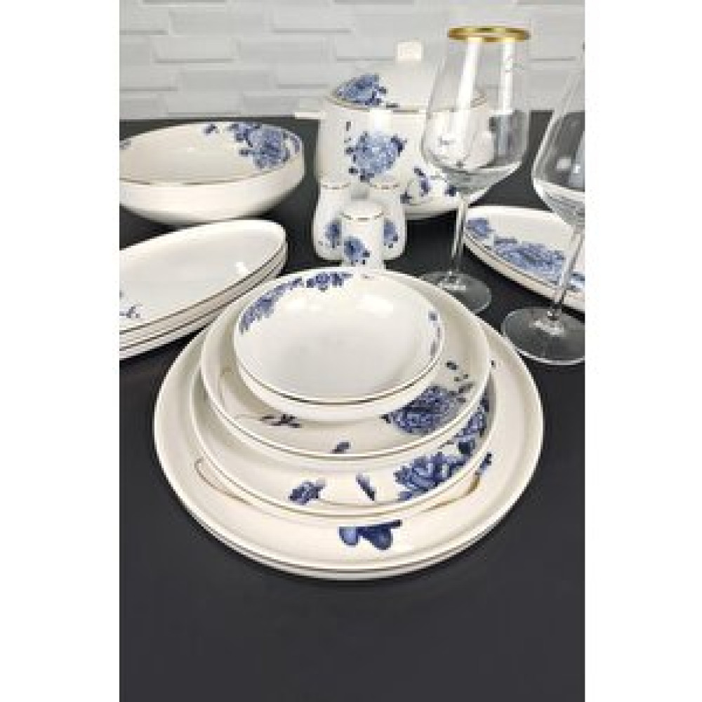 Roy King Blue Blanch 60 Parça Bone China Yemek Takımı – Dsn 042 Yemek Takımı Fiyatı