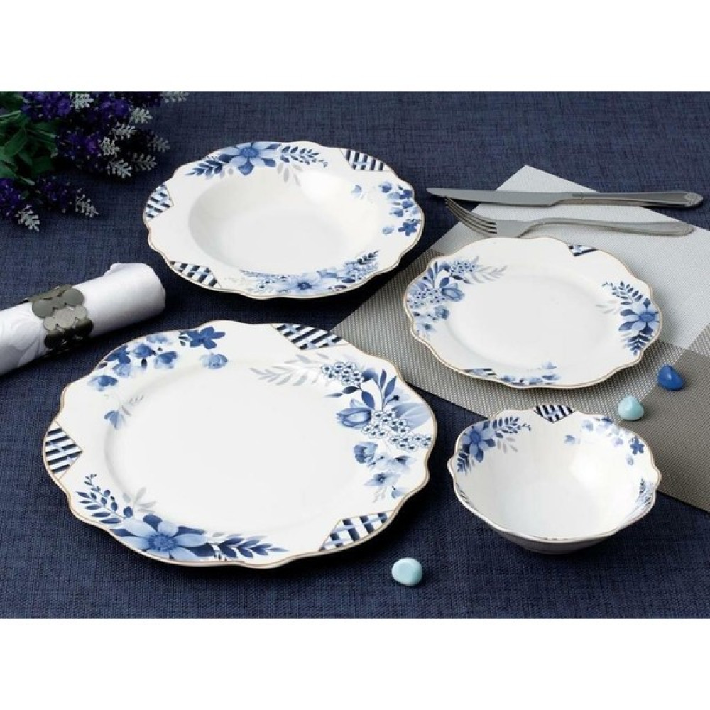 Roy King Blue Garden 24 Parça 6 Kişilik Yemek Takımı Yemek Takımı Fiyatı