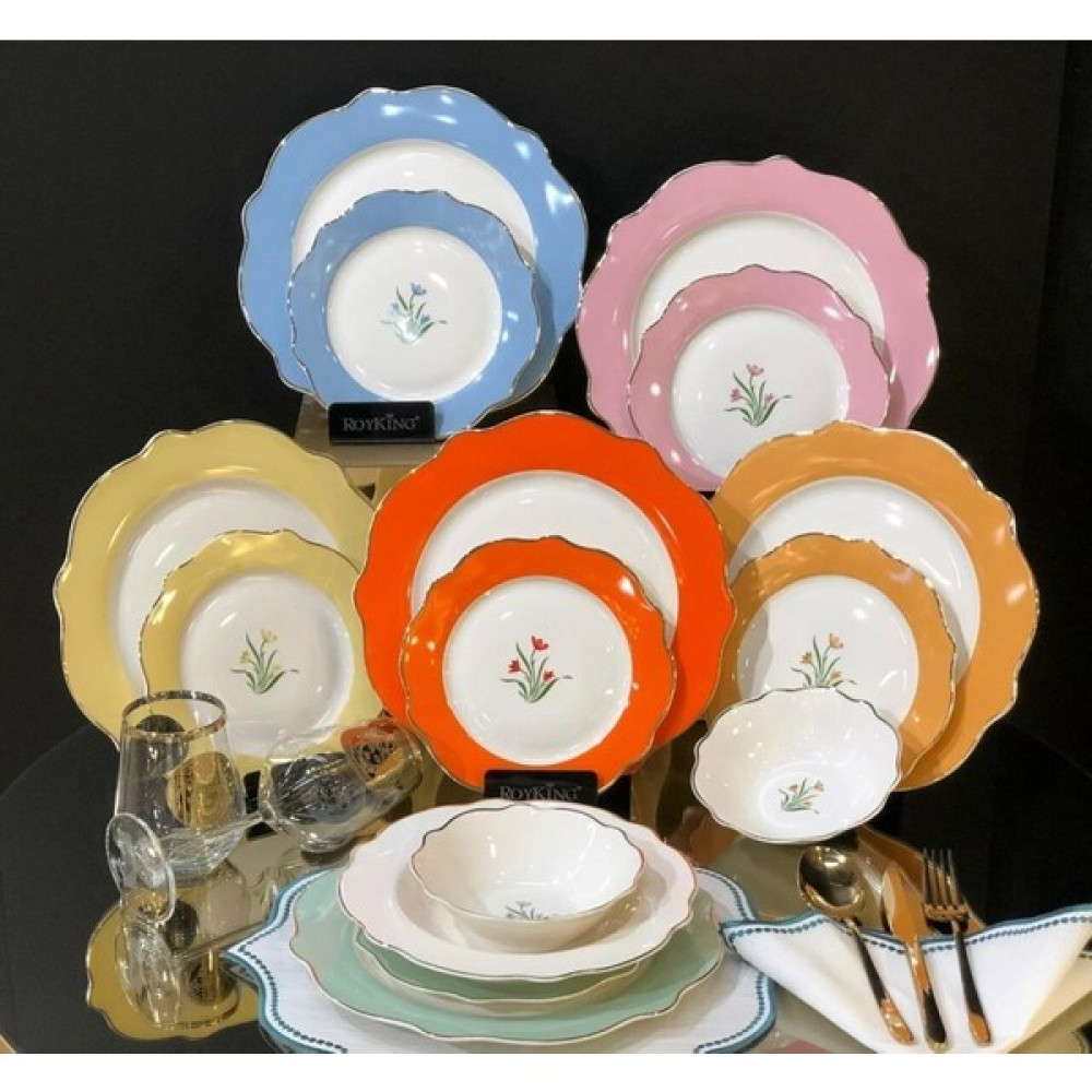 Roy King Flower Colours 24 Parça 6 Kişilik Yemek Takımı Smc 001 Yemek Takımı Fiyatı