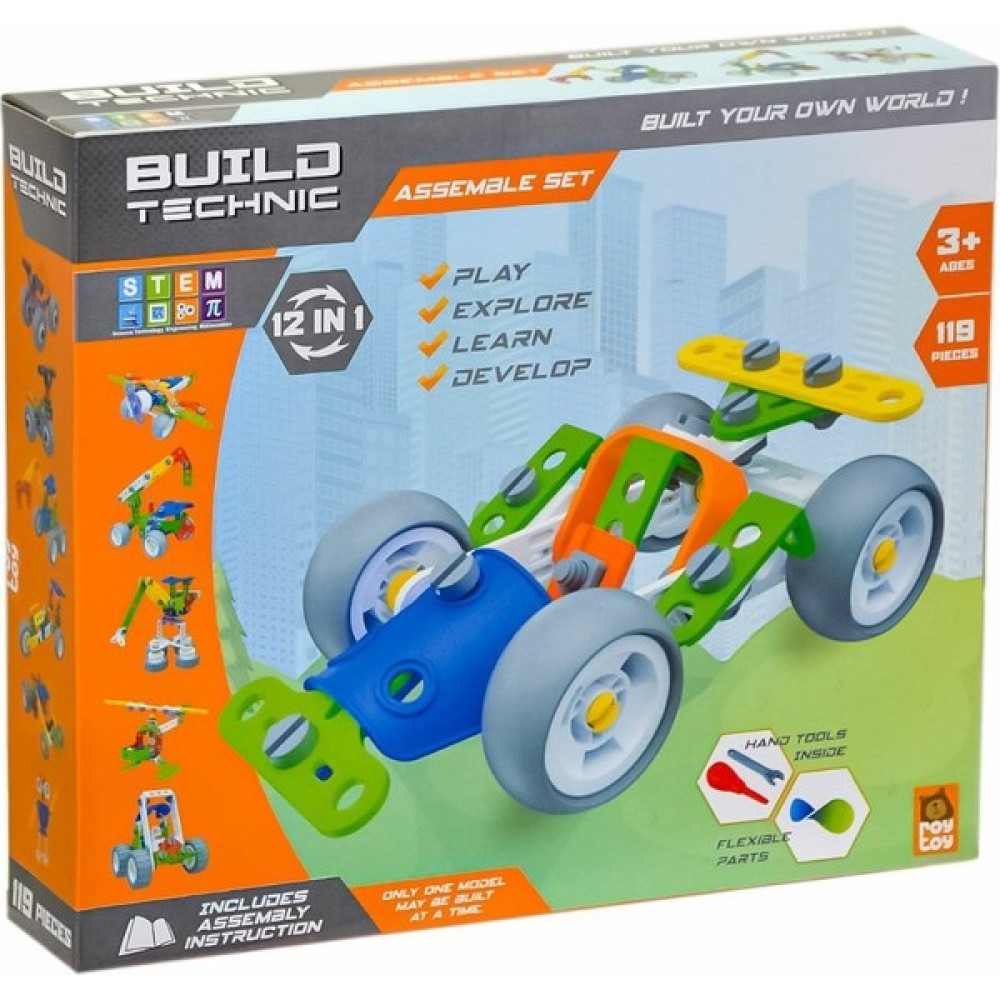 Roy Toys 4101201-1 Yapboz Araçlar 12IN1 Sök Tak Legolar ( Yapım Oyuncakları ) Fiyatı