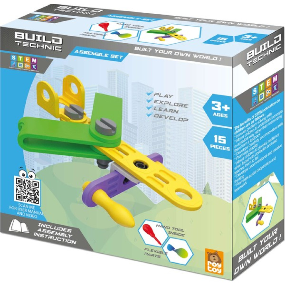 Roy Toys Roytoy Sök Tak Araçlar - Aircraft (15 Parça) - Renkli Eğitici Oyuncak Fiyatı
