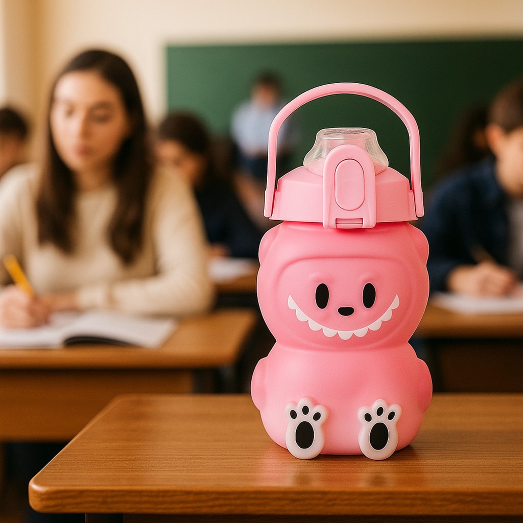 Royal Gross Labubu Matara Pembe 1000 ml – Sevimli Kapaklı Su Şişesi, Okul & Spor Için Dayanıklı Su Kabı - 1 Diğer Fiyatı