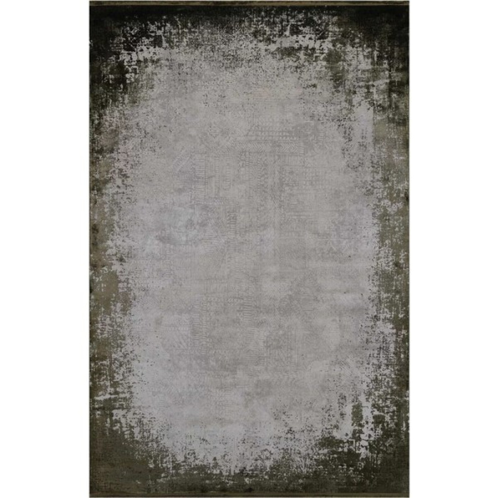 Royal Halı Da Vinci Yeşil Gri Modern Saçaklı Halı - 80 x 300 cm - Yeşil - Gri Salon Halısı Fiyatı
