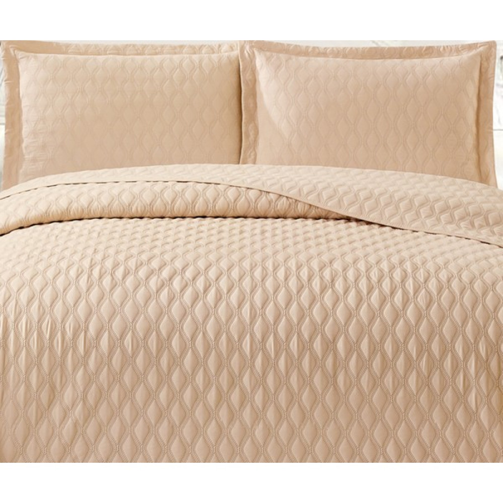 Royal Home Galata Soft Çift Kişilik Yatak Örtüsü Seti 3 Parça Bej - 260 x 240 cm Yatak Örtüsü Fiyatı