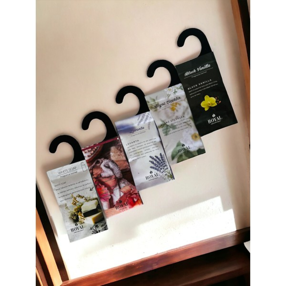 Royal Mum Koku Kesesi -5 Adet - Lavanta-Beyaz Çiçekler- Beyaz Sabun - Baby Powder-Black Vanilya - 5 Adet Dekoratif Mum Fiyatı