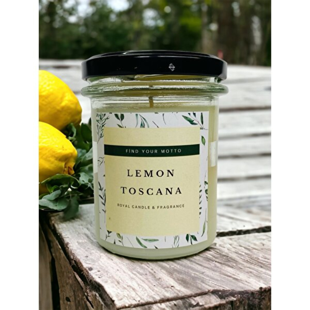 Royal Mum Lemon Toscana Kokulu - Naturel Kavanoz Mum - Sarı - 1 Adet Dekoratif Mum Fiyatı