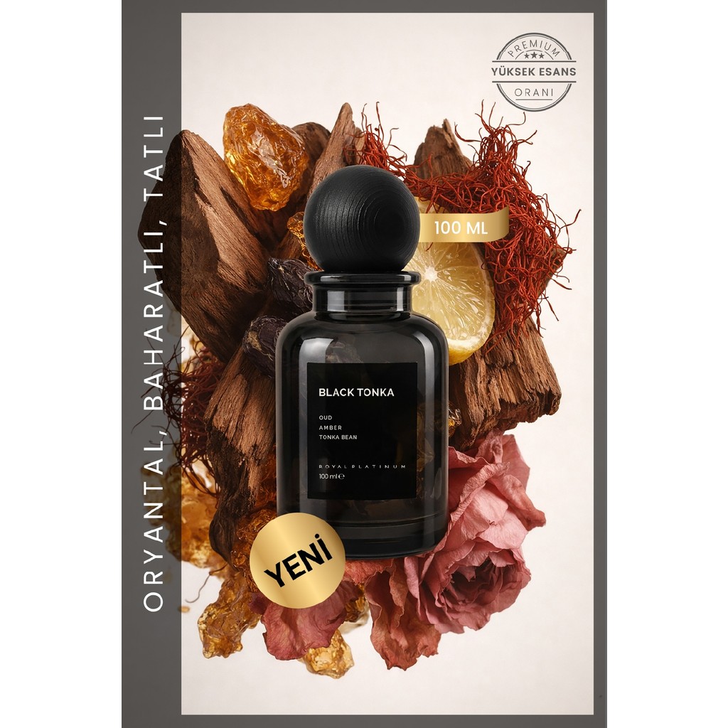 Royal Platinum Black Tonka 100 ml Nıche Parfüm - 000-Siyah Parfümler Fiyatı