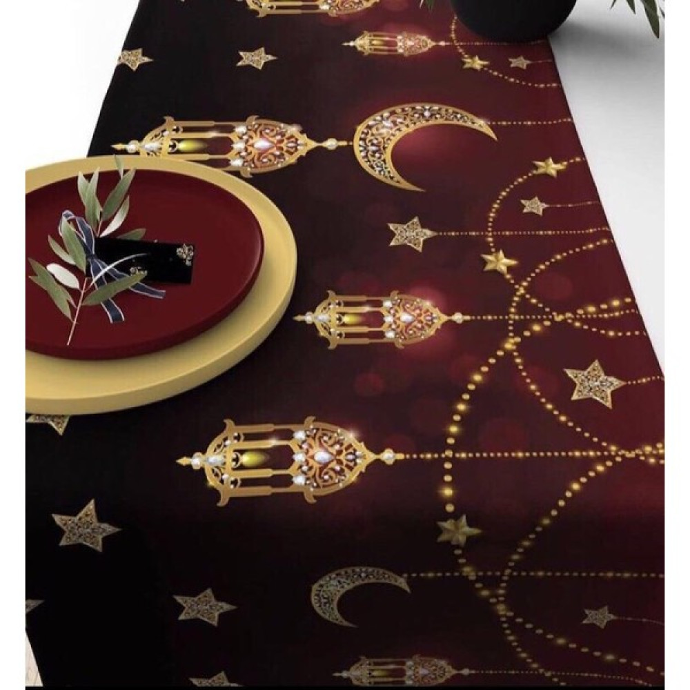 Royal Store By Lia Ramazan Motifli Runner - Bordo - 45 x 140 cm Masa Örtüsü Fiyatı