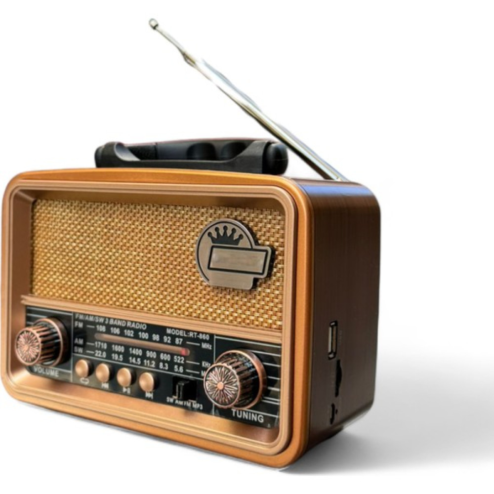 Royal Trend Nostaljik Eskitme Radyo Güneş Panelli Askılı ve Telefon Tutma Özellikli Nostalji Radyo(Bluetooth) - Kahverengi Alarmlı Saatler & Radyolar Fiyatı