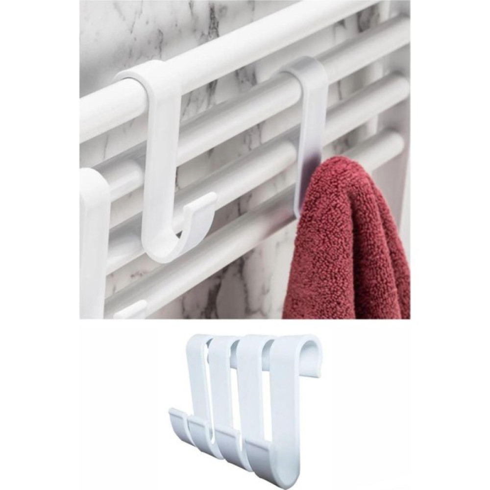 Royaleks Havlupan Askılık 4 Lü Bornoz Askılığı Çamaşır Havlupan Askı Aparatı Beyaz Banyo Askılık Fiyatı