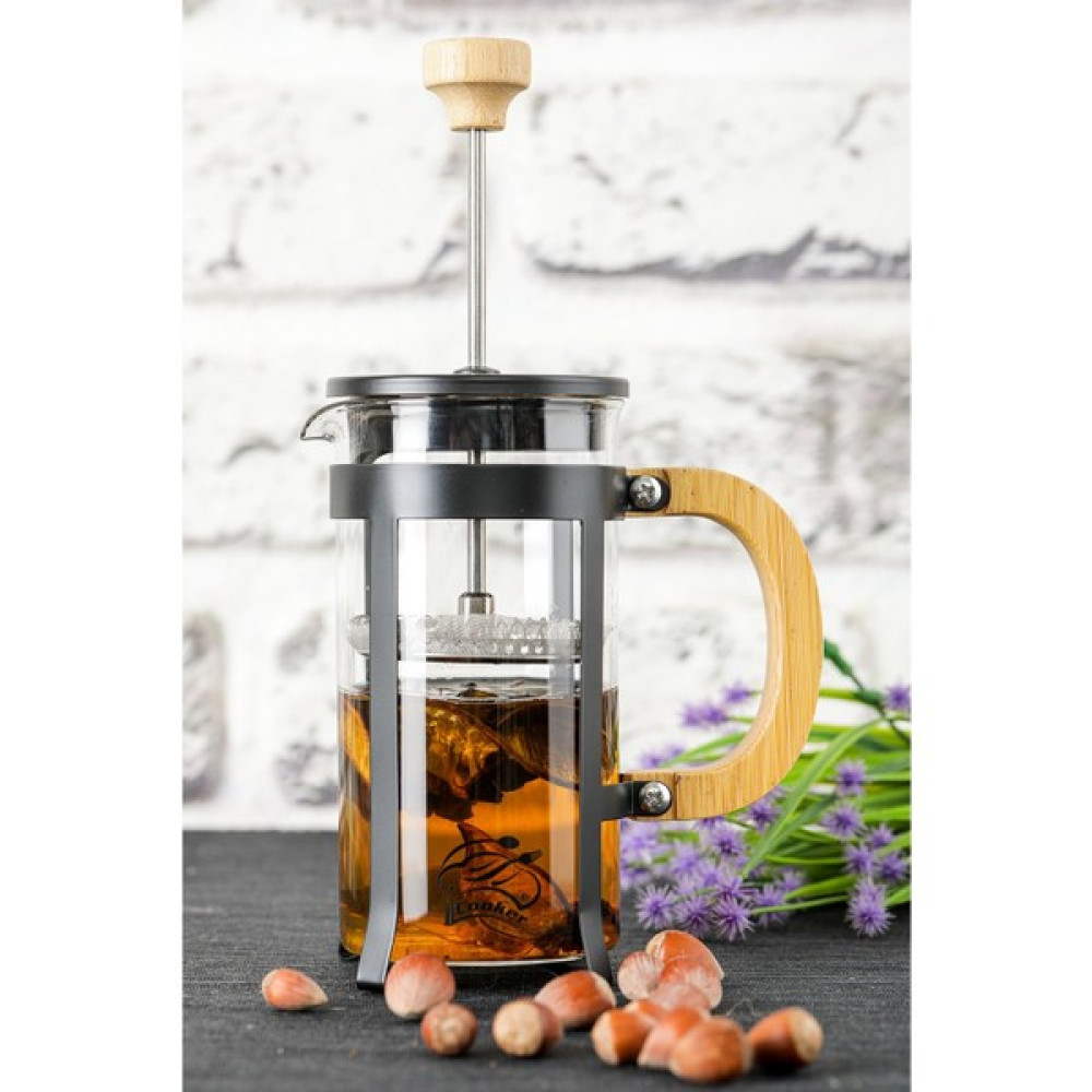 Royaleks Lüx Cam 350 ml French Press Siyah French Press Fiyatı