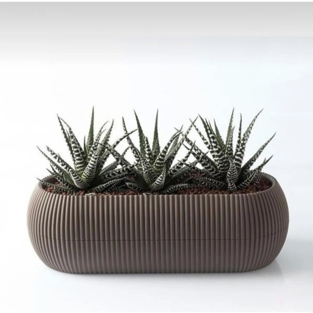 Royaleks Mercan Uzun Saksı 27.7X11.8X9.8 cm 1.3 Lt - Kahve Saksı ve Aksesuarları Fiyatı