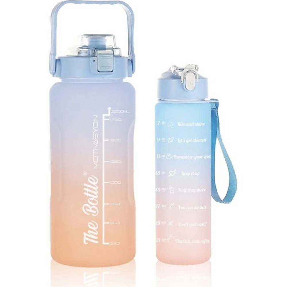 Royaleks Motivasyon Su Matarası 2 Litre + 900 ml Pipetli Sticker Hediyeli Suluk Fiyatı