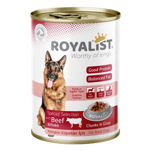 Royalist Biftekli Köpek Konserve 400 gr x 12 adet Diğer Fiyatı