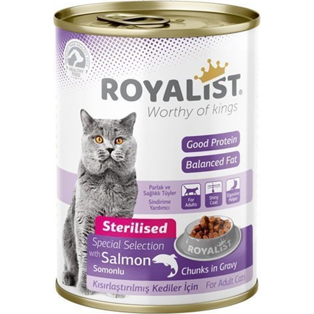 Royalist Somonlu Sterilised Kedi Konserve 400 gr x 12 Diğer Fiyatı