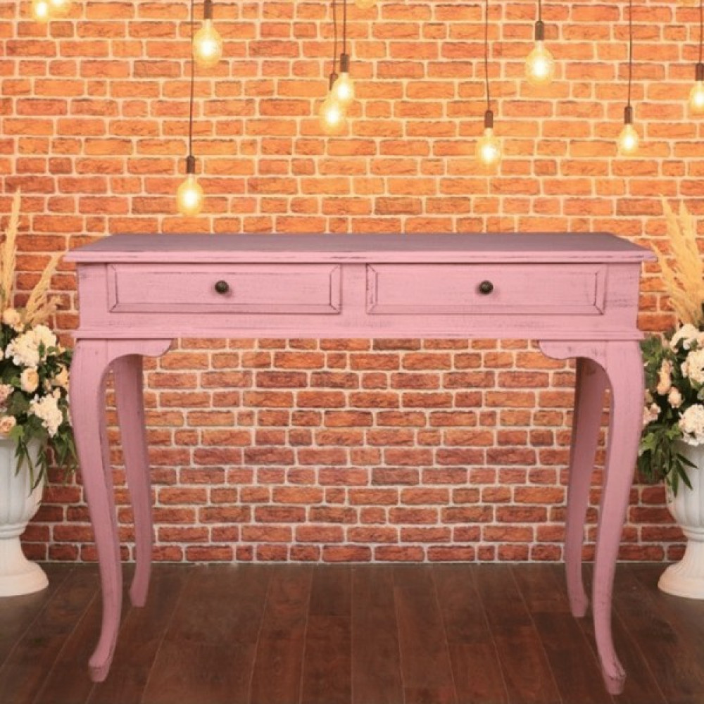 Roys Ahşap 120 cm Çekmeceli Pembe Eskitme Dresuar Dresuar / Makyaj Masası Fiyatı