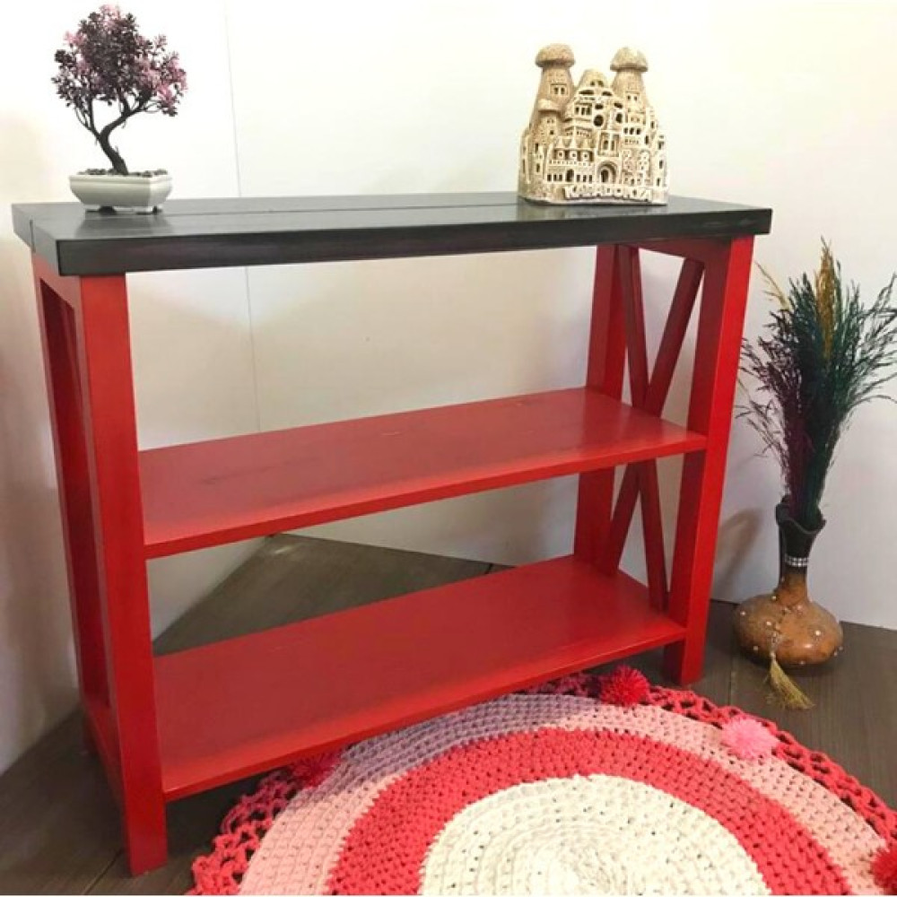 Roys Ahşap 80 cm Kırmızı Siyah Masif Dresuar Dresuar / Makyaj Masası Fiyatı