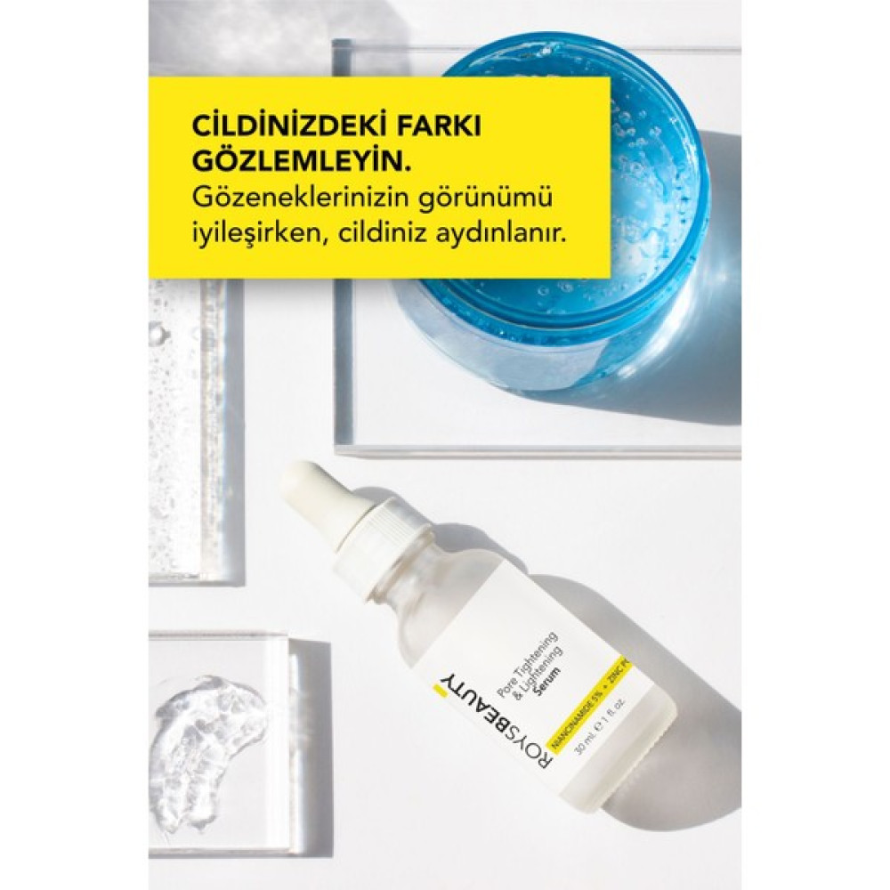 Roys Beauty Gözenek Sıkılaştırıcı ve Aydınlatıcı Serum Niacinamide 5%+ Zinc Pca 1% Akne ve Sivilce Bakımı Fiyatı