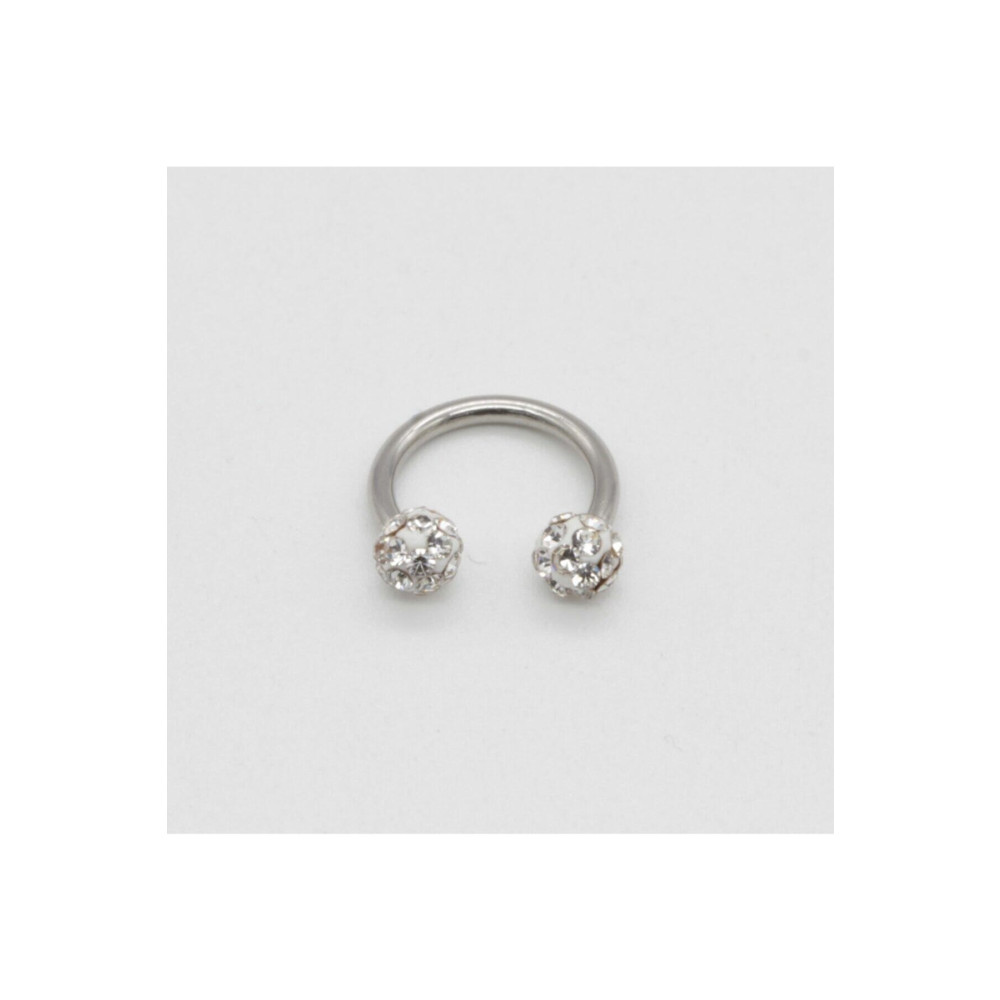 ROZA ACCESSORIES 316l Kararmaz Cerrahi Çelik Kristal Taşlı Kıkırdak Dudak Burun Septum Tragus Piercing Minik Boy 8 MM Beden Altın & Gümüş Piercing Fiyatı