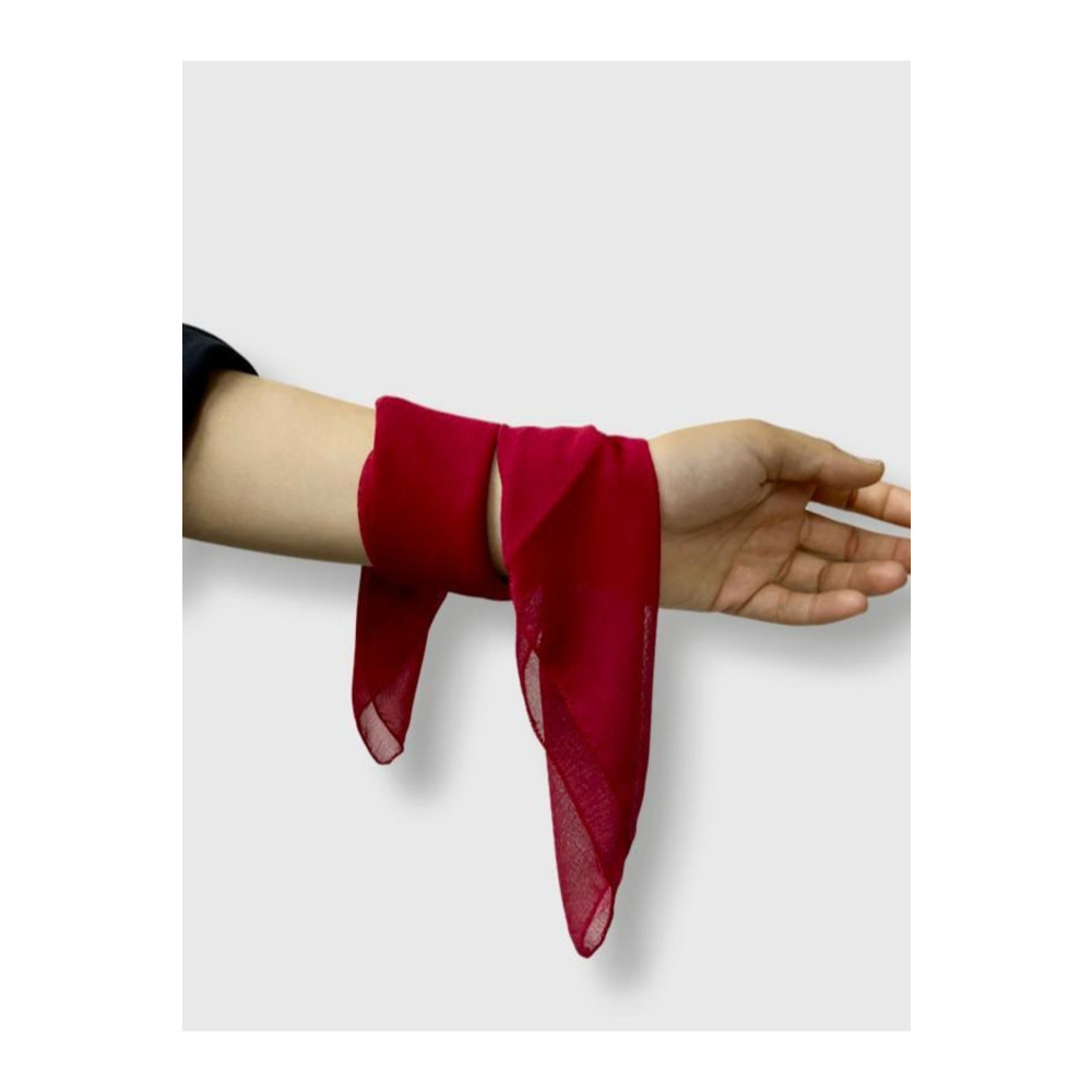 ROZA ACCESSORIES Koyu Kırmızı Renk Düz Şifon Fular Fular Fiyatı