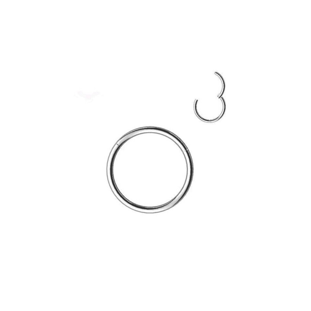 ROZA ACCESSORIES Paslanmaz Kararmaz Cerrahi Çelik Tam Halka Kıkırdak Tragus Helix Piercing (BEDEN SEÇENEKLİ-GÜMÜŞ) 8 MM Beden Altın & Gümüş Piercing Fiyatı