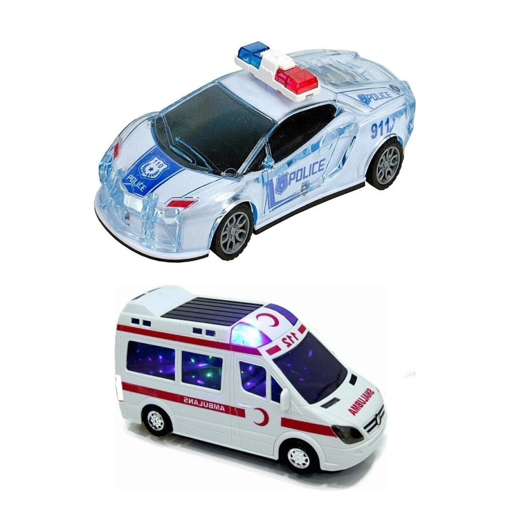 ROZIA Korumalı Ambulans Ve Polis Arabası Çek Bırak Işıklı Ambulansvepolisarabası Oyuncak Arabalar Fiyatı