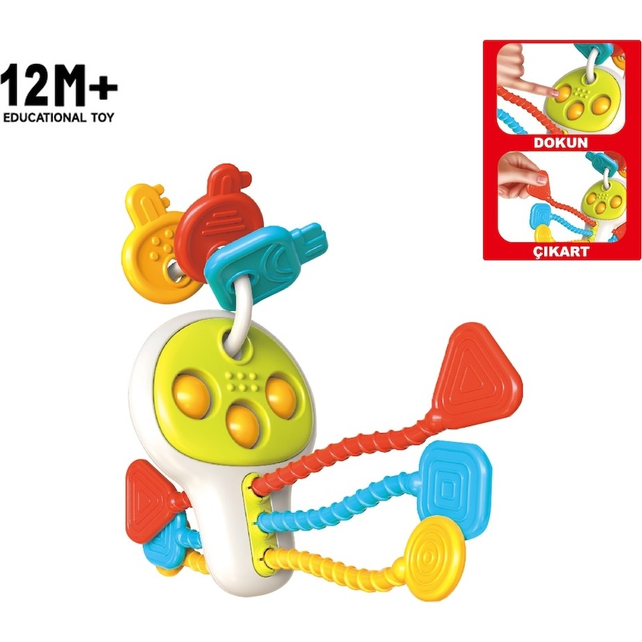 Rozitoys Vardem Eğitici Poppitli Cırcırlı Bebek Anahtarlığı RT1507 - Beyaz Eğitici Oyuncak Fiyatı