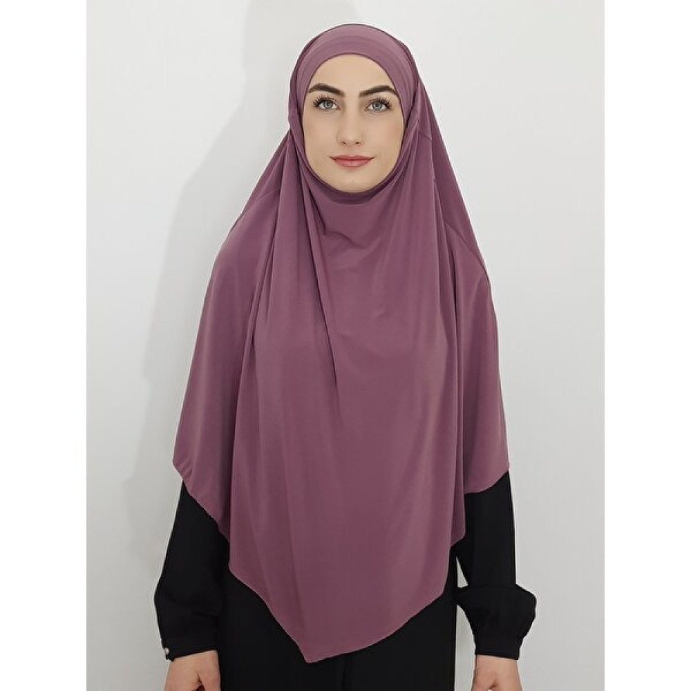 R&S Modibone Hazır Sufle Baglamalı Pratık Peceli Büyük Esarp Khimar Lavanta Renk Eşarp Fiyatı