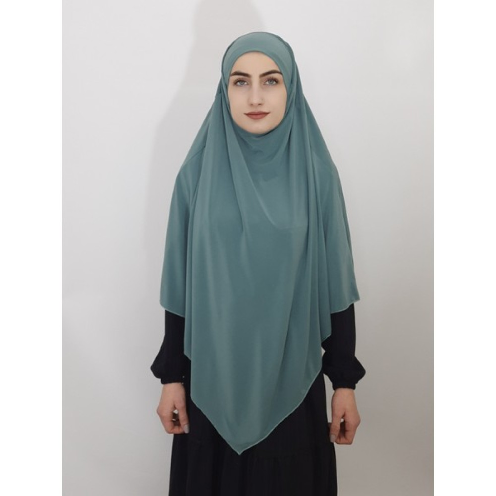 R&S Modibone Hazır Sufle Baglamalı Pratık Peceli Büyük Esarp Khimar Mınt Yesılı Eşarp Fiyatı