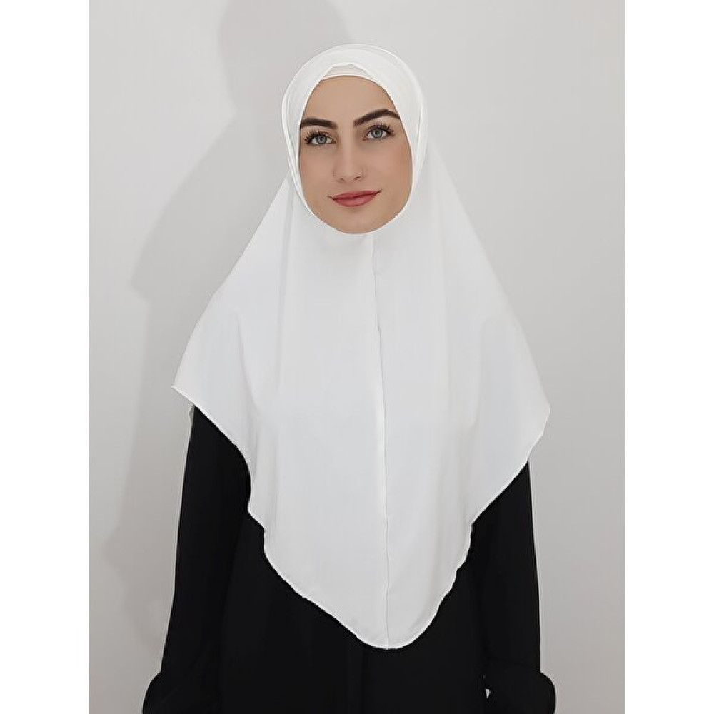 R&S Modibone Namaz Örtüsühazır Büyük Esarp Malezya Modeli Khimar Tek Parca Hac ve Umre Icin Ekru Renk Eşarp Fiyatı