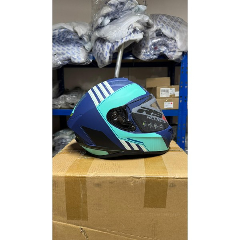 Rs2 Full Face Tam Kapalı Motosiklet Kaskı - M - Mavi Oto Boyaları Fiyatı