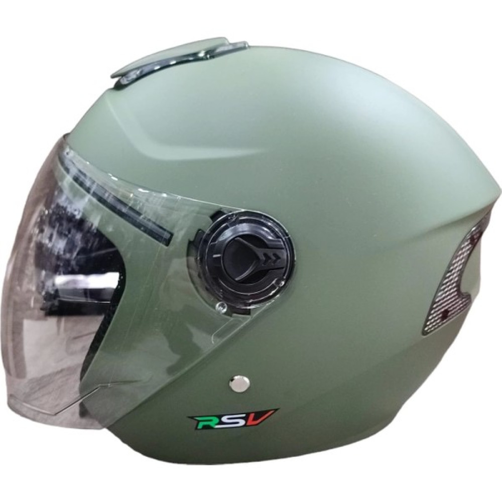 Rsv 618 Mat Haki Yeşil Güneş Vizörlü Yarım Kask - XL - Mat Yeşil Motorsiklet Kaskları Fiyatı